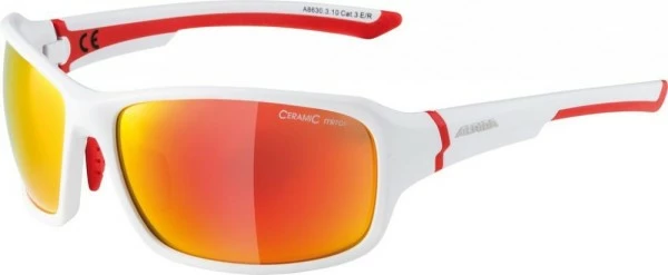 Sonnenbrille Alpina Lyron Rahmen Weiß Matt/rot Glas Rot Versp.S3 3 Sonnenbrille Alpina Lyron Rahmen Weiß Matt/rot Glas Rot Versp.S3
