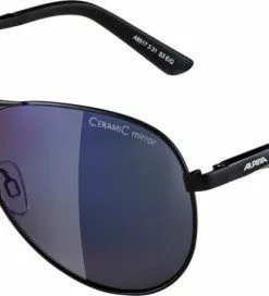 Sonnenbrille Alpina A 107 Rahmen Schwarz Matt Glas Blau Versp.S3
