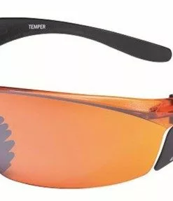 Sonnenbrille Cratoni Temper Schwarz Matt, Glas Orange