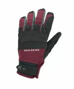 SealSkinz Handschuhe All Weather MTB Schwarz Rot Größe S (7-8)