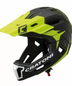 Fahrradhelm Cratoni C-Maniac 2.0MX (MTB) Schwarz/lime Matt, Gr. M/L (54-58cm)