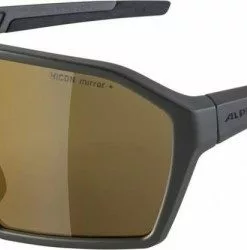 Alpina Sonnenbrille Ram HM+ Rahmen Coffeegrey Matt Glas Gold Mirror