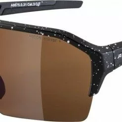 Sonnenbrille Alpina Ram HR HM+ Rahmen Black Blur Matt Glas Red Mirror