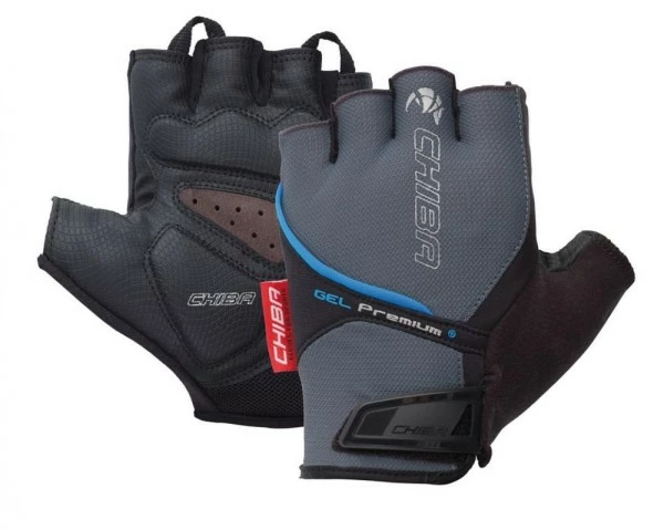 Chiba Handschuh Gel Premium Kurz Grau Blau Größe M 3 Chiba Handschuh Gel Premium Kurz Grau Blau Größe M