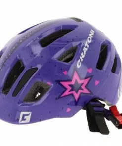 Cratoni Kinderhelm Maxster Kid Stern/lila Glanz Gr. XS-S 45-51 Cm