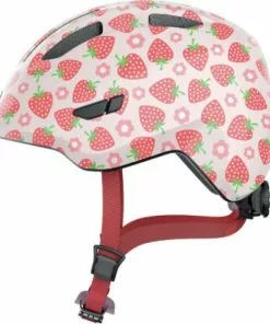 Abus Kinderhelm Smiley 3.0 LED Rose Strawberry Gr. M 50-55 Cm